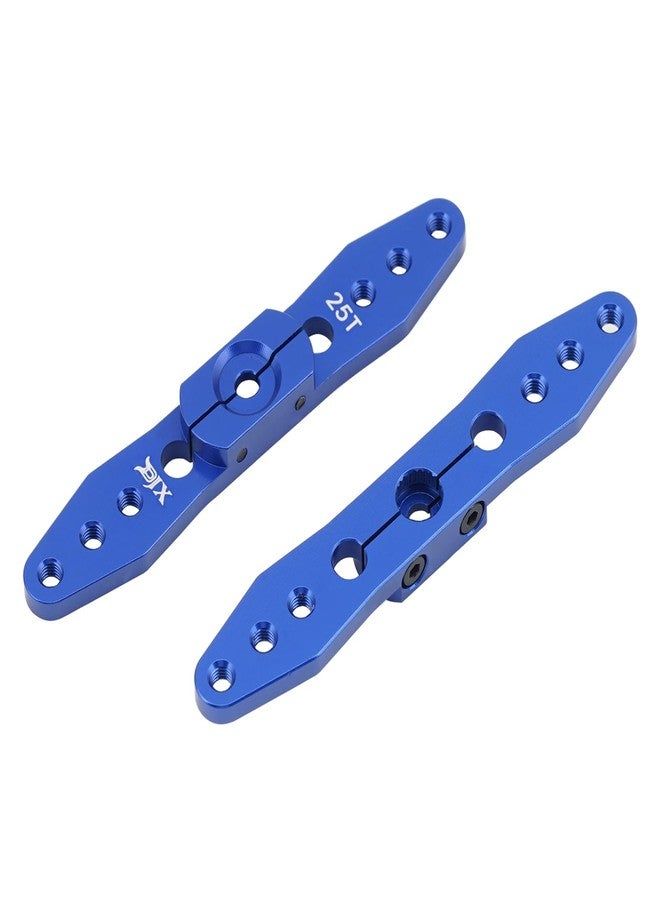 DJX 2Pack 25T Double Servo Horn Steering Arm 70mm Long for Airplane Futaba Savox Power Motor 1/8 1/10 RC Car Boat Airplane (Blue) - Image 3